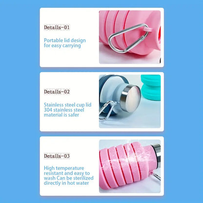 Outdoor Portable Silicone Water Bottle