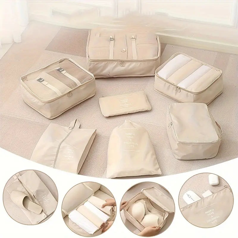 Packing Cubes for Travel, PACTIVE 9 Piece Luggage Organizers