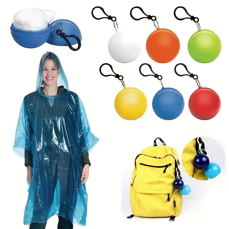 TravelNeeds Unisex Disposable Raincoat - 1pc random color