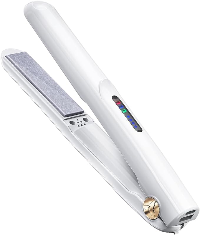 Cordless Hair Styler: 2-in-1 Ceramic Flat Iron Mini