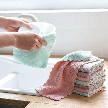 Super Absorbent Coral Velvet Dishtowels (Set of 20ps)