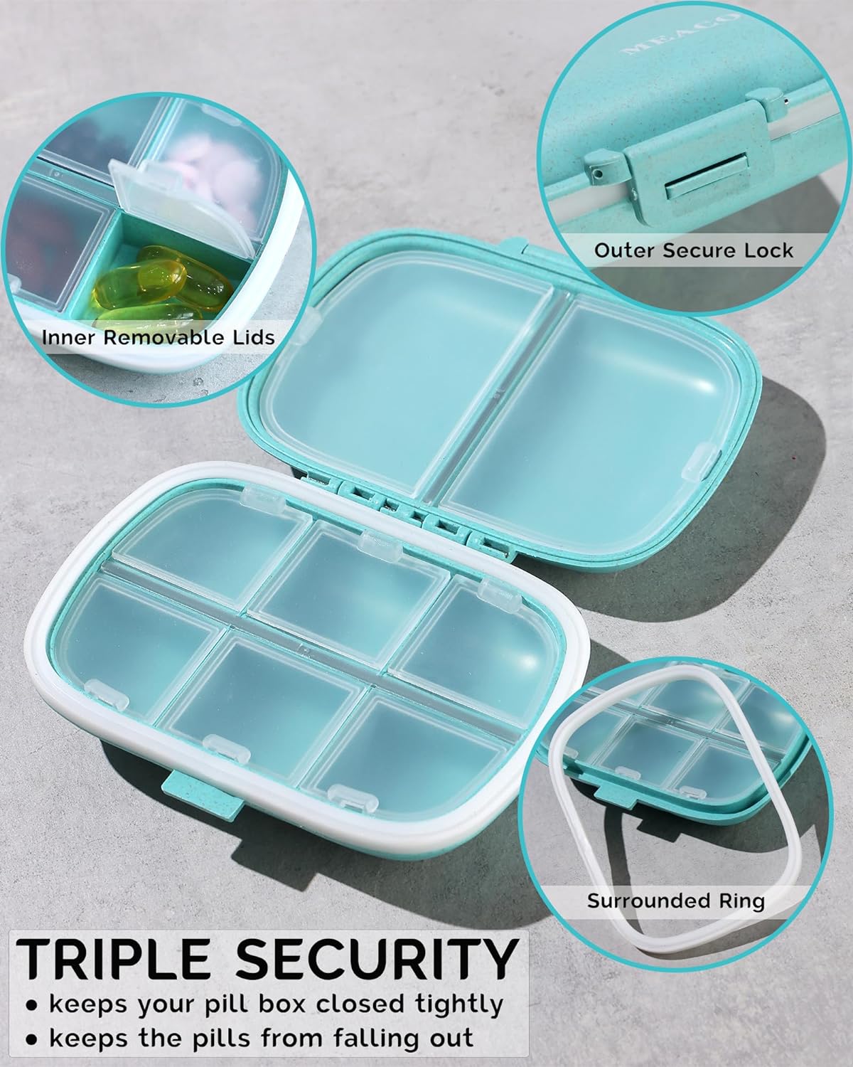 TravelRx 8-Compartment Pill Carrier