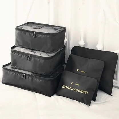 Portable Luggage Packing Cubes Travel Cubes Set (6Pcs)