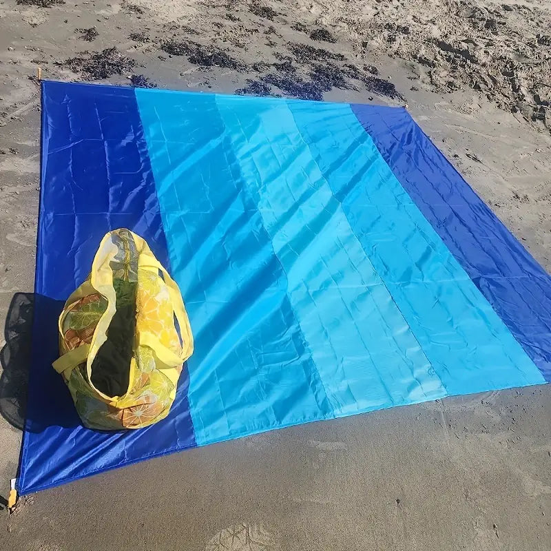 Waterproof Pocket Beach Blanket, Folding Portable Mat For Outdoor Camping Picnic