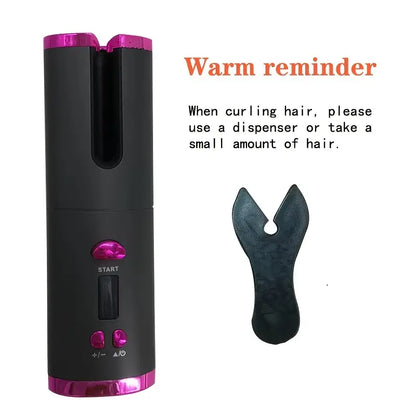 Rechargeable Cordless Automatic Curler - GRAY BLACK