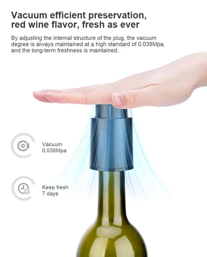 2-in-1 Reusable Vacuum Wine Bottle Stopper