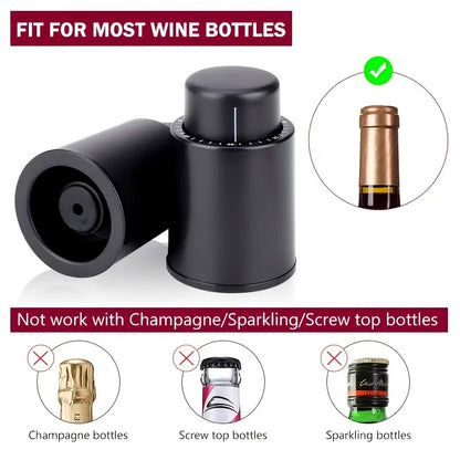 2-in-1 Reusable Vacuum Wine Bottle Stopper