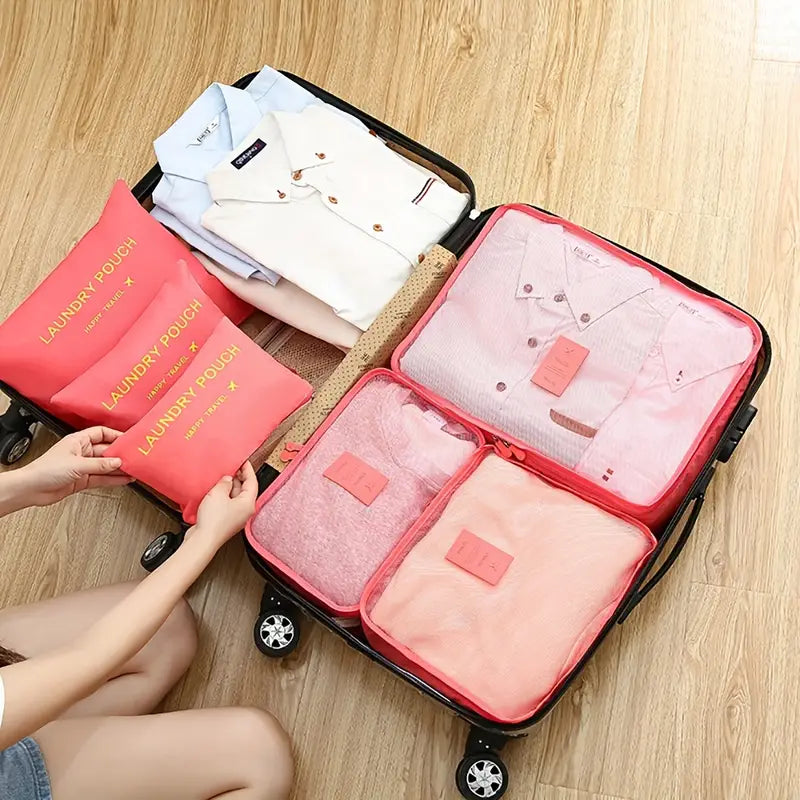 Portable Luggage Packing Cubes Travel Cubes Set (6Pcs)