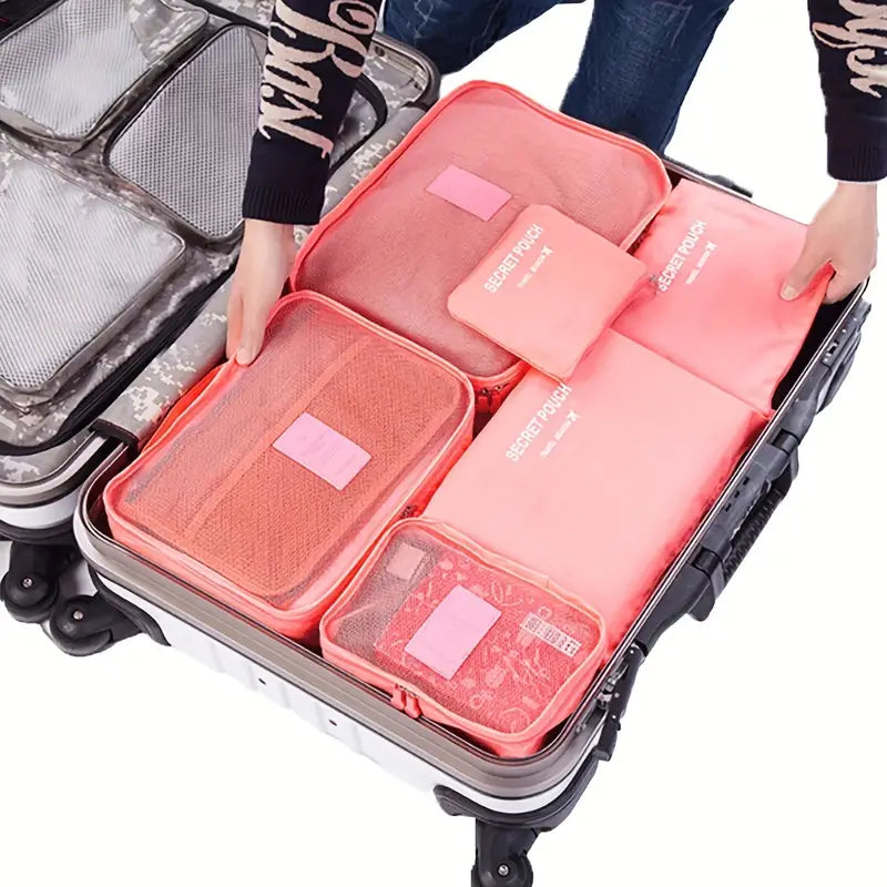 Portable Luggage Packing Cubes Travel Cubes Set (6Pcs)