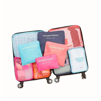 Portable Luggage Packing Cubes Travel Cubes Set (6Pcs)