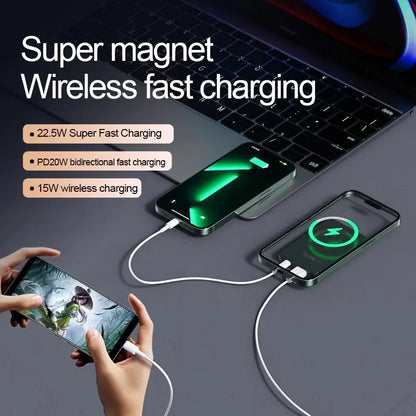 TravelPower 10000mAh Magnetic Wireless Power Bank -Purple