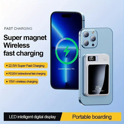 TravelPower 10000mAh Magnetic Wireless Power Bank -Purple